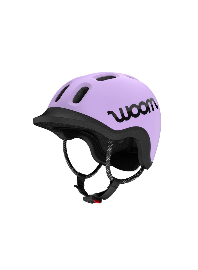Woom READY Kids Bike Helmet | Size S 50-54 cm | Lightweight Ventilated In-Mold Shell | Multi-Sport Head Protection | Adjustable Dial Fit | Lilac - Image 1