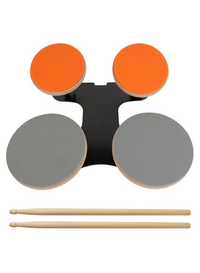 Kmise 4-Piece Silent Drum Practice Pad Kit with Drum Sticks,Portable and Adjustable Drum Pad for Quiet Practice, Perfect Snare Drum Practice Pad Kit for All-ages Drummers - Image 1