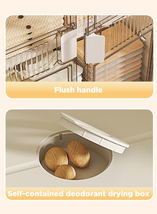 أولييرو خزانة ملابس بلاستيكية قابلة للطي 75×43.5×96.5 سم - Image 4