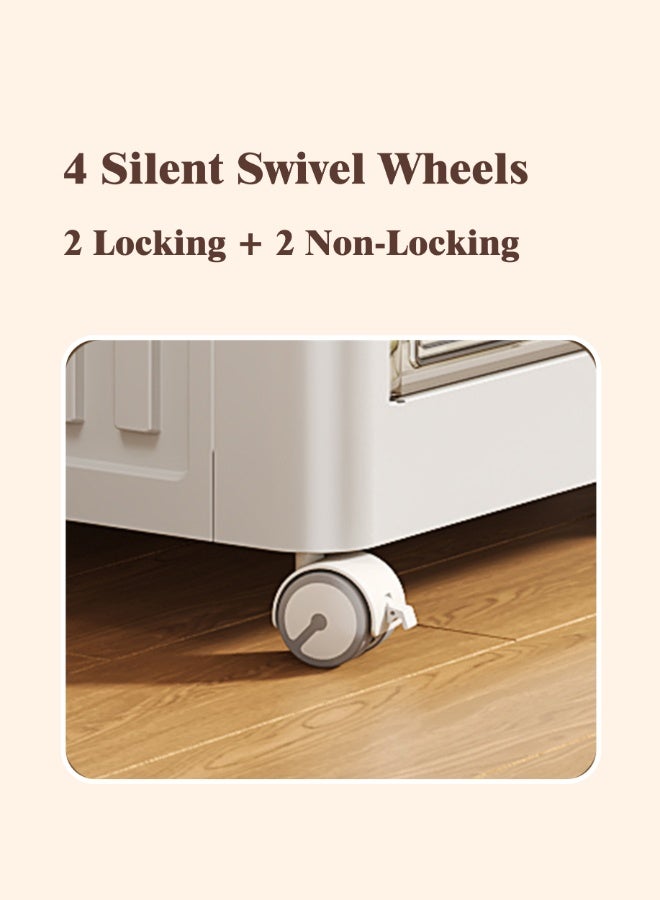 أولييرو خزانة ملابس بلاستيكية قابلة للطي 75×43.5×96.5 سم - Image 3