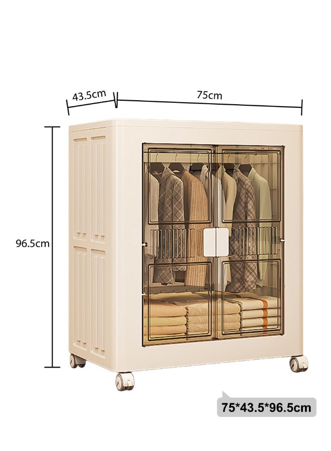أولييرو خزانة ملابس بلاستيكية قابلة للطي 75×43.5×96.5 سم - Image 2