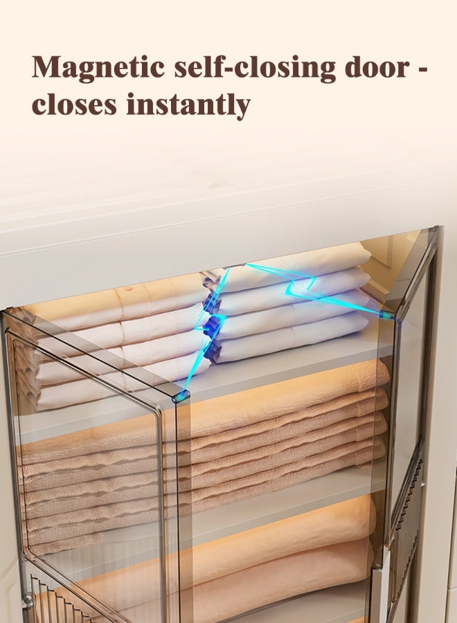 أولييرو خزانة ملابس بلاستيكية قابلة للطي 75×43.5×96.5 سم - Image 5