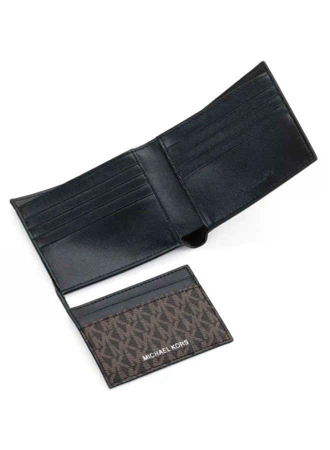 Michael Kors Men’s Gift Set – Brown Genuine Leather Wallet & Card Holder – Premium Stylish Bifold Accessories - Image 2