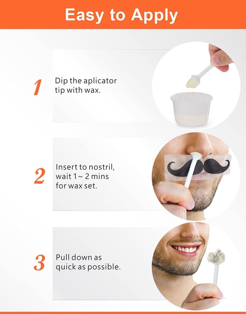 Charmonic 120g Charmonic Nose Hair Waxing Kit with 30 Applicators, Quick and Painless Removal for Men and Women, Enough for 15-20 Uses - Image 5