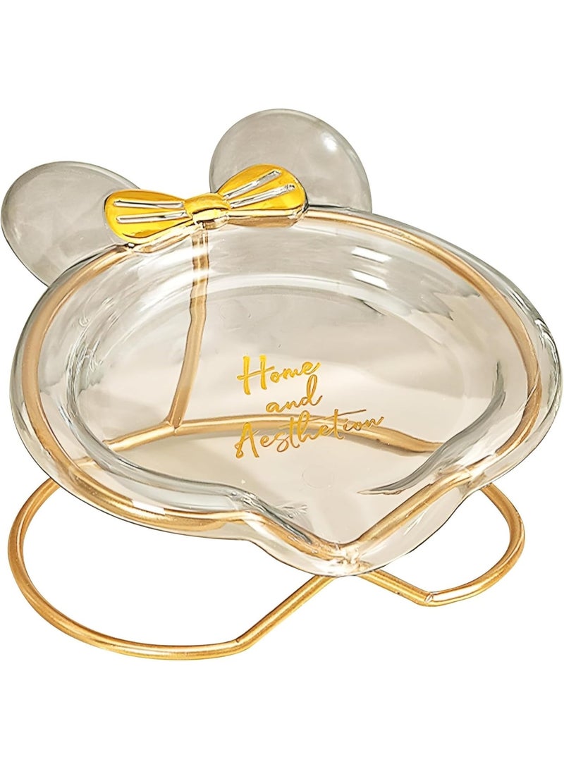 حامل صابون -مزخرف للحمام والمغسلة - طبق صابون أحادي الطبقة لتخزين سهل وأنيق - Image 3