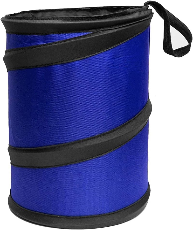 FH Group Classic design alternatives Automotive Waterproof Portable Collapsible Small Trash Can Garbage Container fits Most Cars,Polyethylene, SUVs, and Trucks Blue Various fittings - Image 1