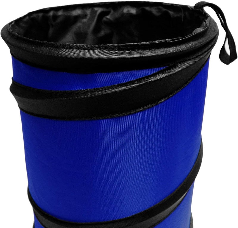 FH Group Classic design alternatives Automotive Waterproof Portable Collapsible Small Trash Can Garbage Container fits Most Cars,Polyethylene, SUVs, and Trucks Blue Various fittings - Image 2