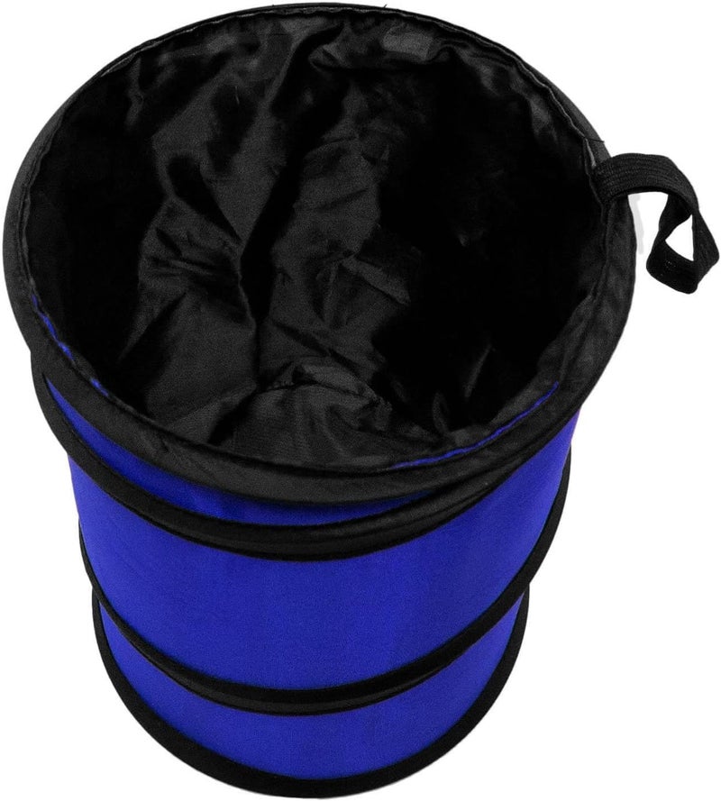 FH Group Classic design alternatives Automotive Waterproof Portable Collapsible Small Trash Can Garbage Container fits Most Cars,Polyethylene, SUVs, and Trucks Blue Various fittings - Image 3