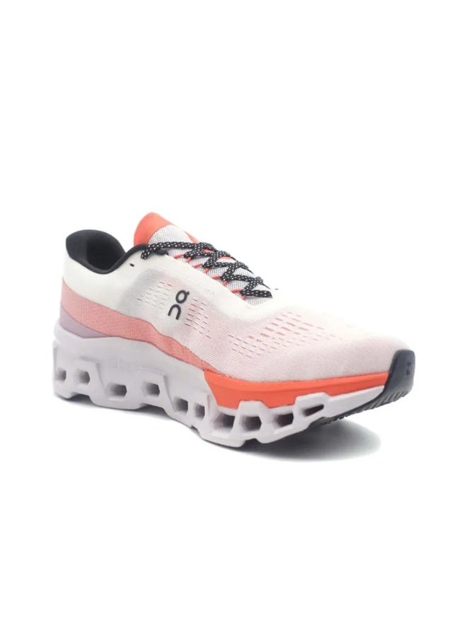 On Cloudmonster 2 Comfort Mesh Cushioning Anti-Slip Low-Top Running Shoes (White/Orange) - Image 3