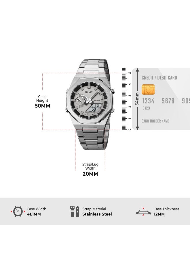 SKMEI Men Watch Dual-Display Electronic Watch with Luminous 30m Waterproof Watch Fashion multifunctional Sports Watch for Men- 1816 - Image 4