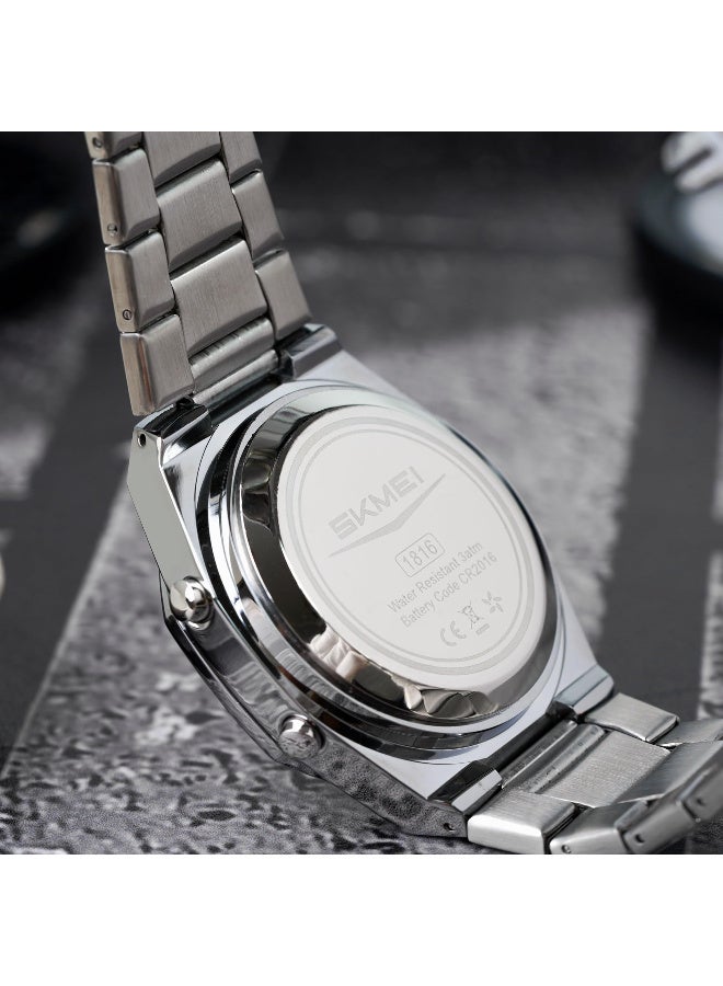 SKMEI Men Watch Dual-Display Electronic Watch with Luminous 30m Waterproof Watch Fashion multifunctional Sports Watch for Men- 1816 - Image 2