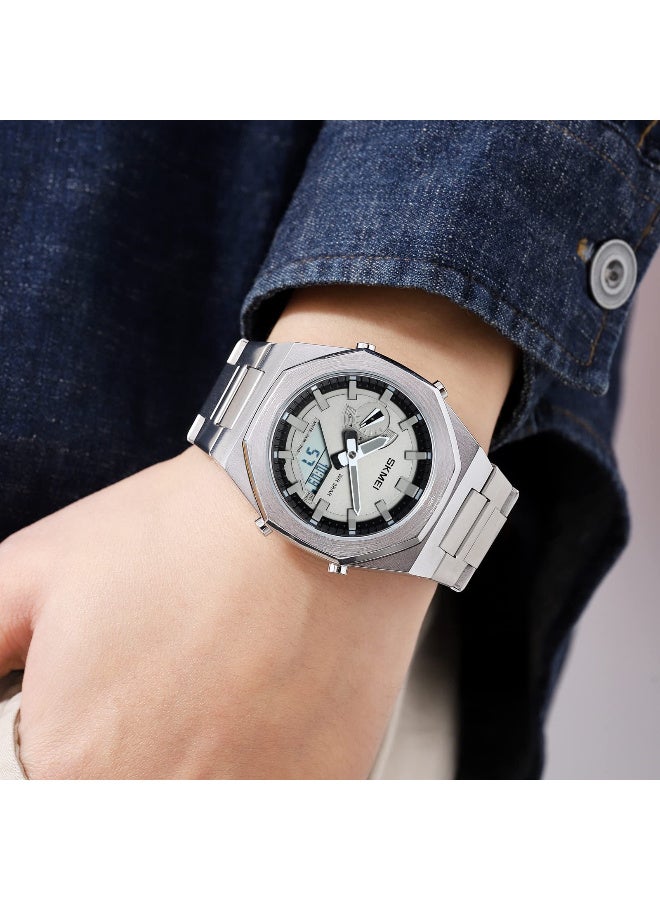 SKMEI Men Watch Dual-Display Electronic Watch with Luminous 30m Waterproof Watch Fashion multifunctional Sports Watch for Men- 1816 - Image 5