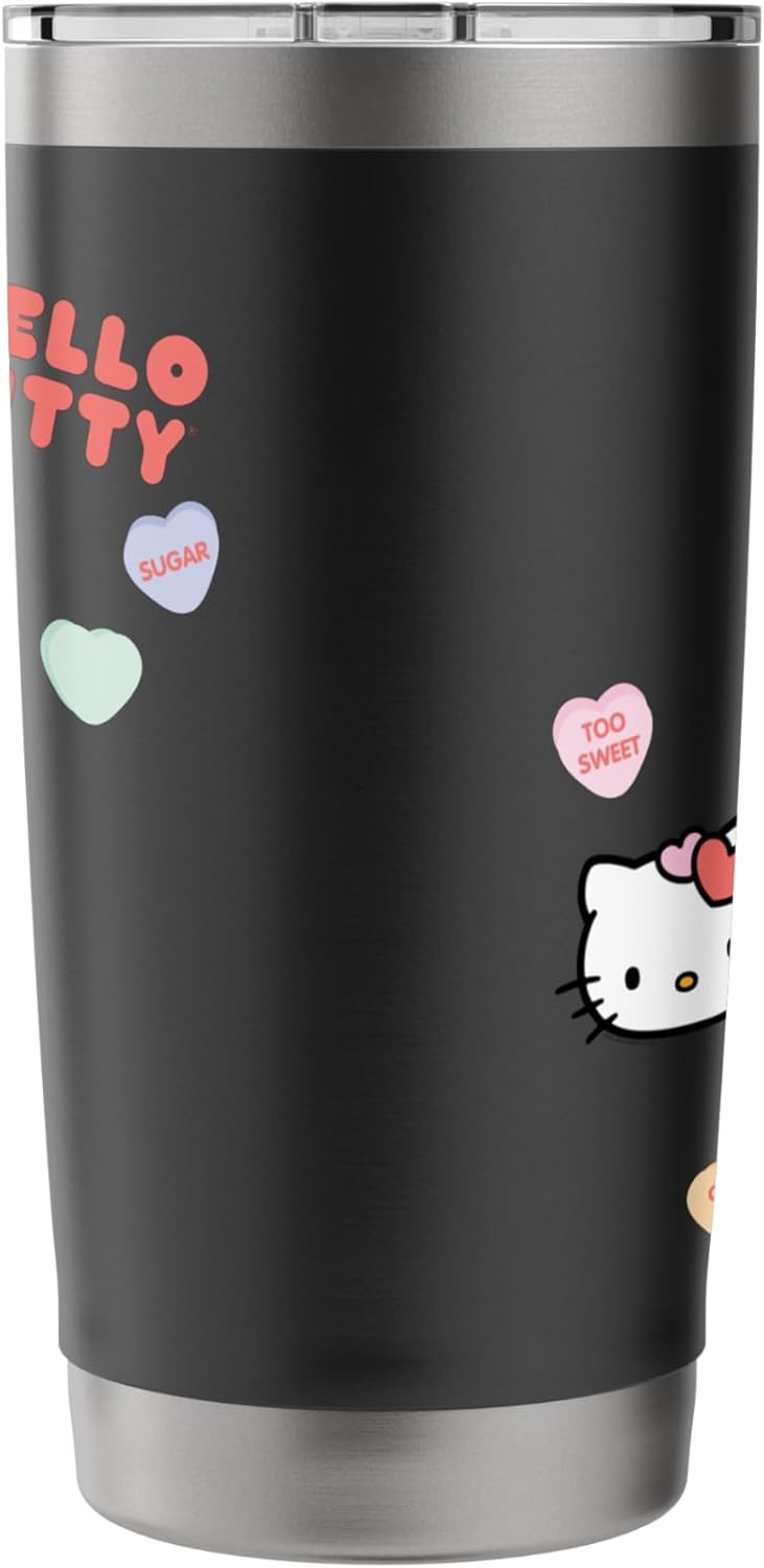 Hello Kitty Hello Kitty Candy Hearts Valentine Tee Shirt Stainless Steel Insulated Tumbler  - Image 2
