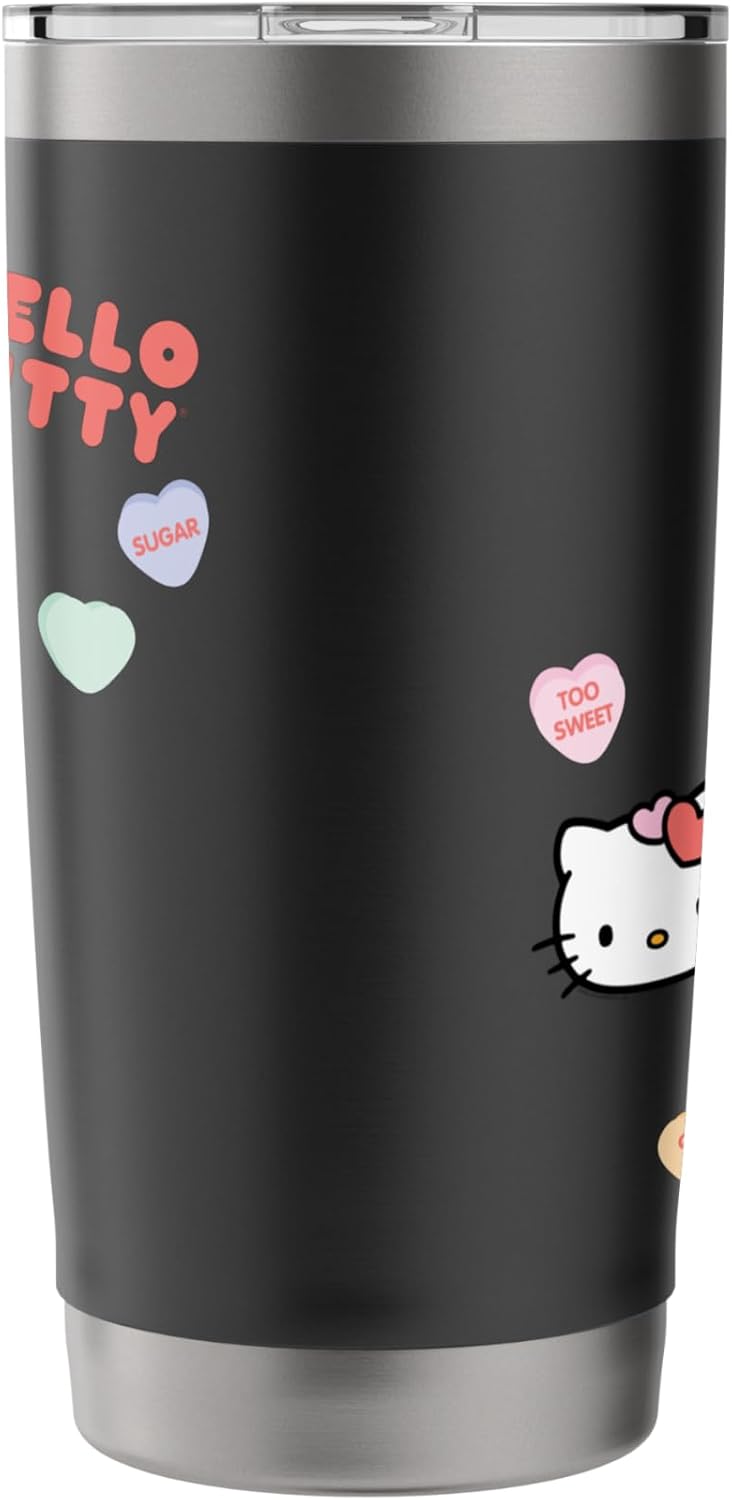 Hello Kitty Hello Kitty Candy Hearts Valentine Tee Shirt Stainless Steel Insulated Tumbler  - Image 4