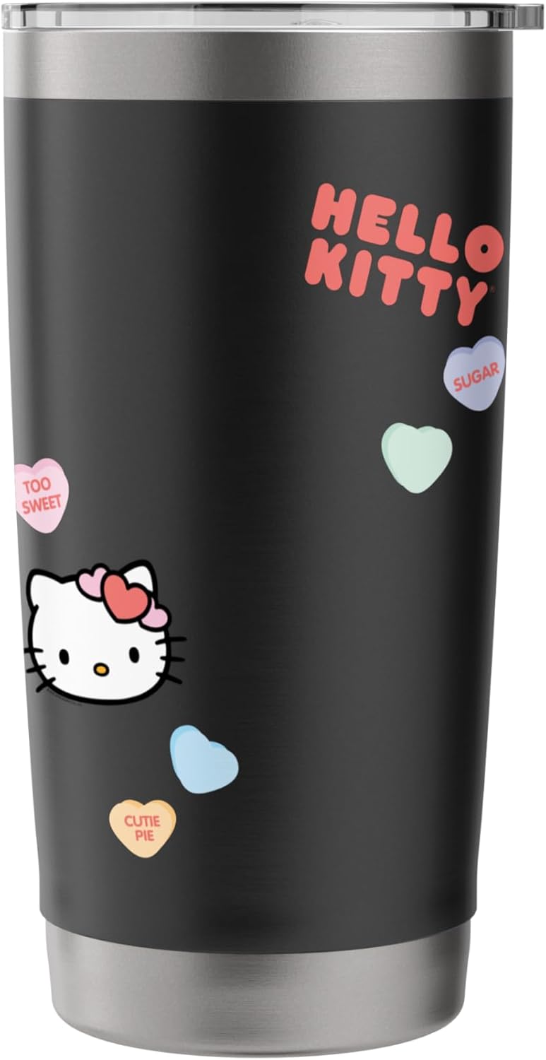 Hello Kitty Hello Kitty Candy Hearts Valentine Tee Shirt Stainless Steel Insulated Tumbler  - Image 3