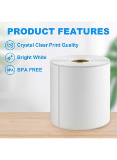 MaxGear 4" X 6" Direct Thermal Labels, 1000 Labels/4 Rolls, Shipping Package Labels, Perforated White Mailing Labels, Commercial Grade, Permanent Adhesive, Compatible With Most Thermal Printers  - Image 3