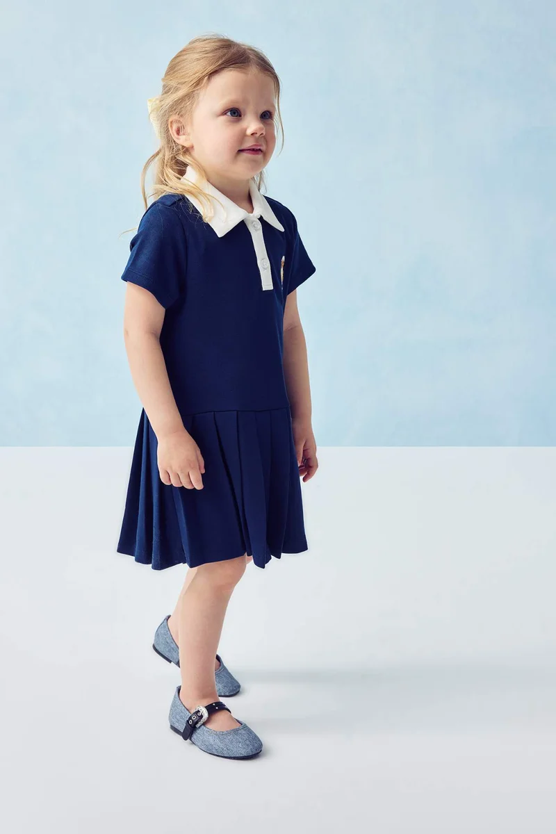 ديفاكتو Girl Short Sleeve Knitted Dress