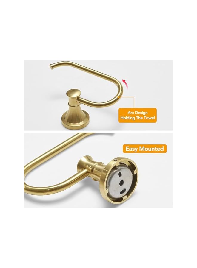S-TOP Brushed Gold Toilet Tissue Paper Holder Brushed Gold Bathroom Accessories Toilet roll Paper Hanger, Wall Mounted, Rustproof - Image 3