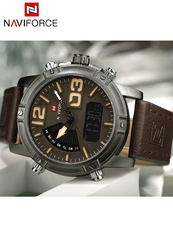 NAVIFORCE Top Brand Luxury Men Watch Quartz Digital LED Male Clock Sport Leather Business Wristwatch Gift - Image 5