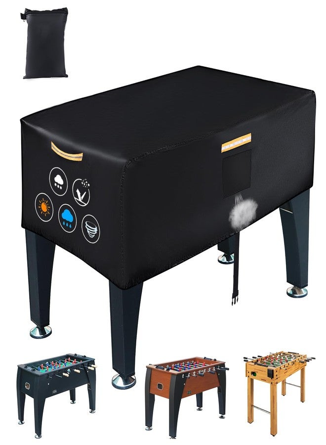 GRABADO Foosball Table Cover,Heavy Duty 420D Foosball Table Covers Outdoor Waterproof,Soccer Table Cover with Windproof Buckle,4 Reflective Strip Handles,Universal Cover for Foosball Table and Game Soccer - Image 1