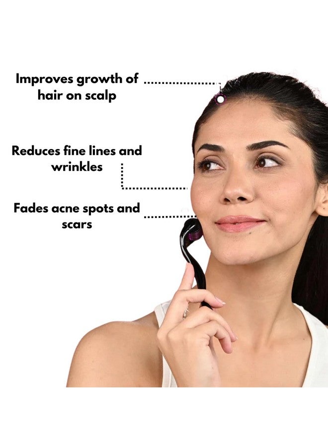 Kostech Derma Roller for Face, Beard & Hair Growth - 2.5mm Titanium Microneedling Tool for Skin Rejuvenation, Acne Scars, Wrinkle Reduction & Hair Regrowth - Safe & Easy to Use at Home - For Men & Women (Pack of 2, 2.5mm) - Image 5