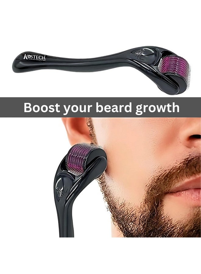 Kostech Derma Roller for Face, Beard & Hair Growth - 2.5mm Titanium Microneedling Tool for Skin Rejuvenation, Acne Scars, Wrinkle Reduction & Hair Regrowth - Safe & Easy to Use at Home - For Men & Women (Pack of 2, 2.5mm) - Image 4