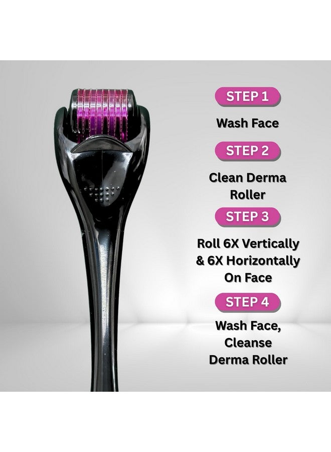 Kostech Derma Roller for Face, Beard & Hair Growth - 2.5mm Titanium Microneedling Tool for Skin Rejuvenation, Acne Scars, Wrinkle Reduction & Hair Regrowth - Safe & Easy to Use at Home - For Men & Women (Pack of 2, 2.5mm) - Image 3