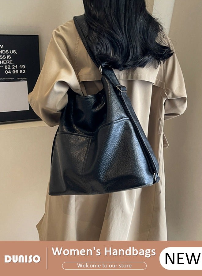 DUNISO Handbags for Women, PU Leather Crossbody Bag, Shoulder Bag for Adjustable Shoulder Strap, Large Capacity Portable Satchel, Fashion Shoulder Bag for Ladies - Image 1