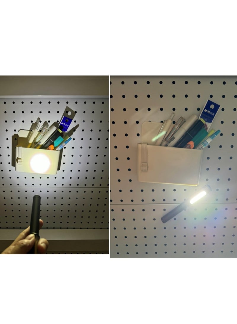 Mini LED Flashlight. Small Pocket Pen, Palm size easy carry, Supreme light bulb. For Outdoor,Emergency , Inspection, Work, Repair. Gray - Image 3