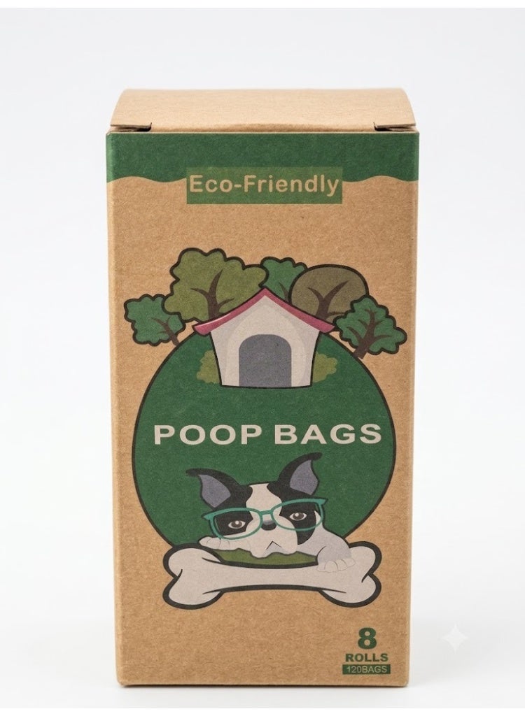 Coodipet Dog Poop Bags - 8 Rolls (120 Doggie Poop Bags) - Leak-Proof Dog Waste Bags - Ultra Thick, Extra Large Poop Bags for Dogs - Image 1
