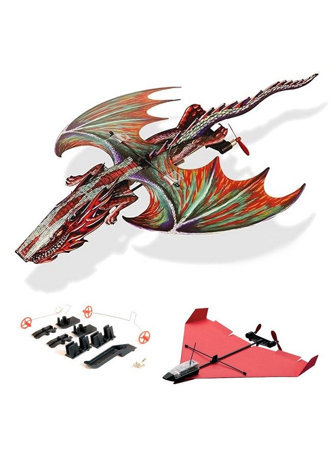 PowerUp POWERUP 4.0 Dragon Edition - The Next-Generation Smartphone Controlled Paper Airplane Kit, RC Controlled. Easy to Fly with Autopilot & Gyro Stabilizer. for Hobbyists, Pilots, Tinkerers.  - Image 1