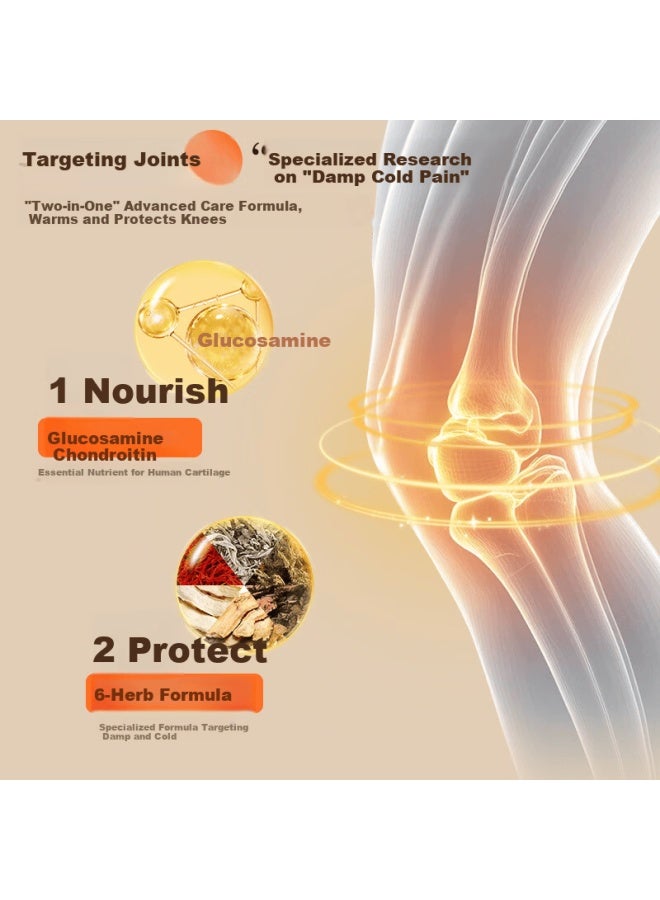 Yuzhaolin Knee Heat Patch Joint Steam Warm Compress Glucosamine Chondroitin Pain Relief 12pcs - Image 5