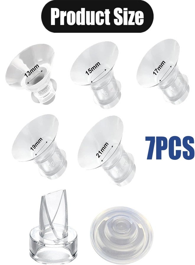Vihaanta 7PCS Flange Insert for Breast Pump, Flange Size for Breast Pump, 13-15-17-19-21mm Converters, Parts Compatible Breastfeeding Mothers Reusable - Image 2