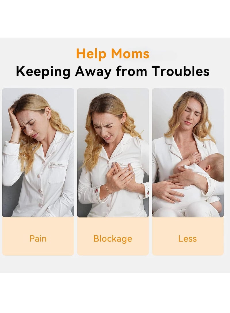 Electric Breast Pump, Breast Pump Milk Suction Device Hands Free with 3 Modes, 9 Levels, LCD Display, Wearable Breast Pump Low Noise Rechargeable Milk Extractor (2PC) - Image 3