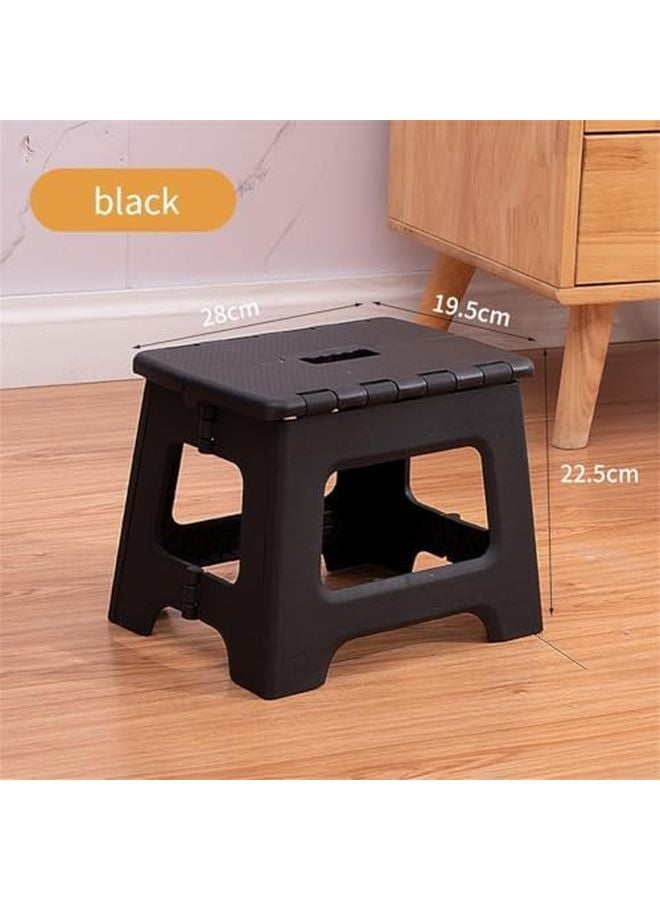 Folding Step Stool Black for Safe Access to Hard Reach Areas Home or Office - Image 3