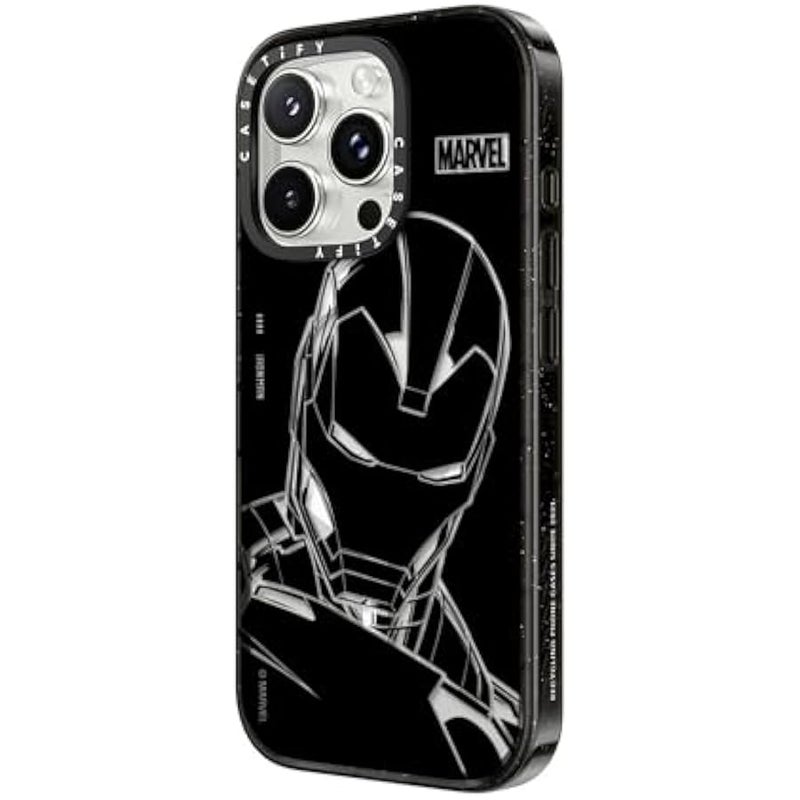 Casetify Impact iPhone 16 Pro Case 【Iron Man Co-Lab / 4X Military Grade Drop Tested / 8.2ft Drop Protection/Compatible with Magsafe】 - Iron Man - Black - Clear Black - Image 5
