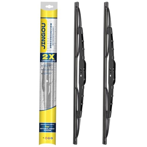 JINGOU 1818 Wiper Blades Compatible with Ford Ranger 19952011 Premium AllSeason Windshield Wiper BladesDriver and Passenger SideAutomotive Replacement Windshield Wiper Blade Pack Of 2 - Image 1