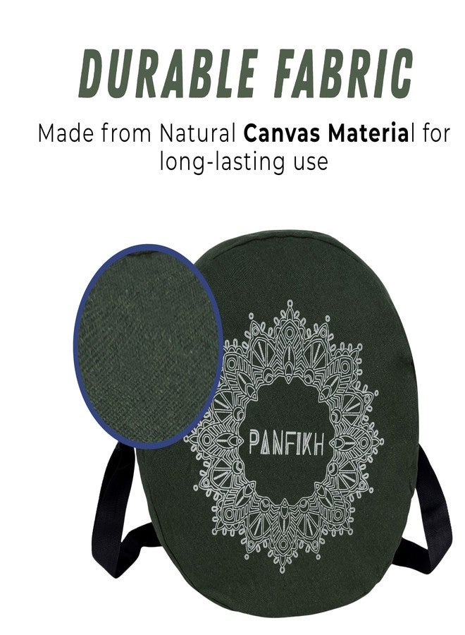 PANFIKH حقيبة حمل يوغا بعجلات من بانفيخ مزودة بسحاب إغلاق، حقيبة تخزين متينة وخفيفة الوزن مع حزام قابل للتعديل (زيتي) - Image 3