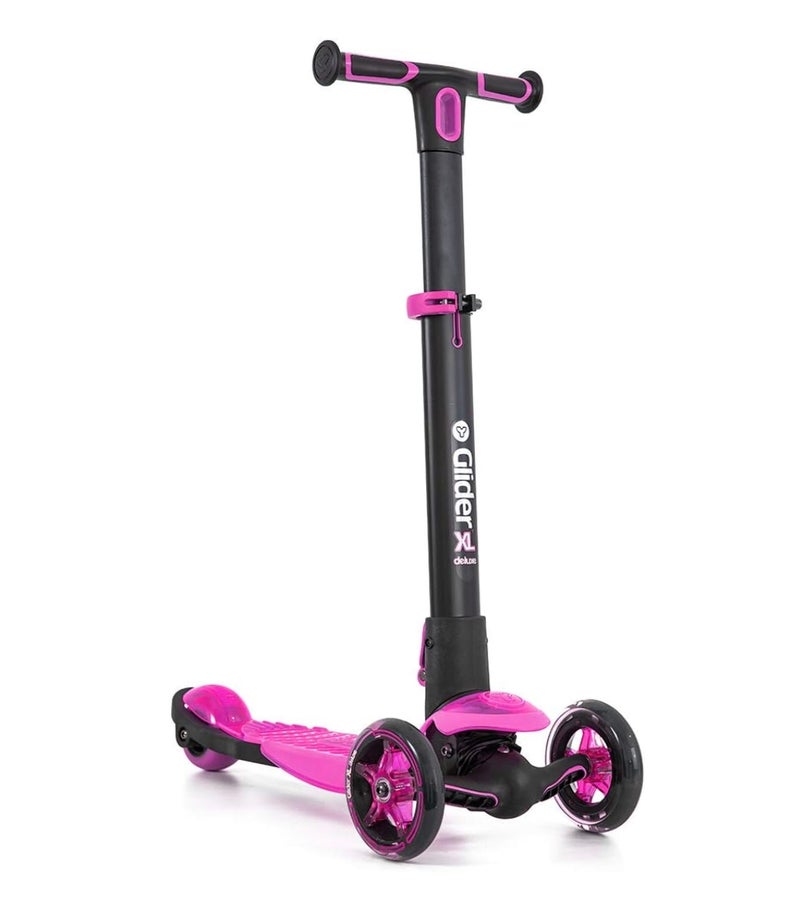 Yvolution Y Glider XL Deluxe 3-Wheel Kick Scooter (Pink) - Image 1
