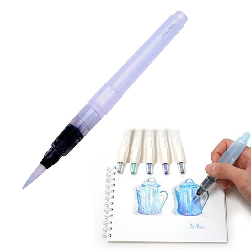JoyGlobal 1 Piece White Refillable Water Brush Pen for Watercolor Painting & Various Other Purpose - Image 1
