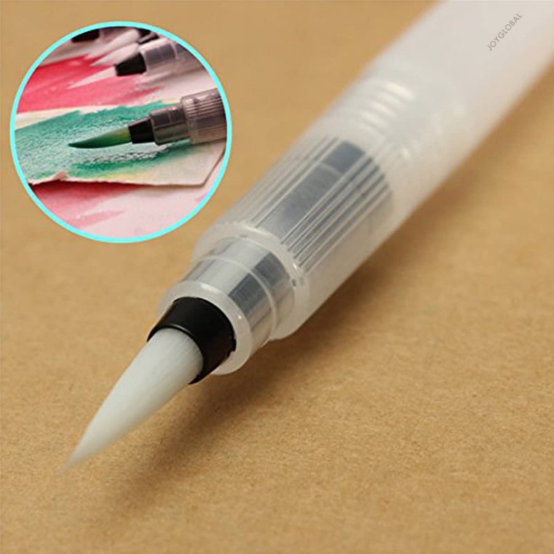 JoyGlobal 1 Piece White Refillable Water Brush Pen for Watercolor Painting & Various Other Purpose - Image 3
