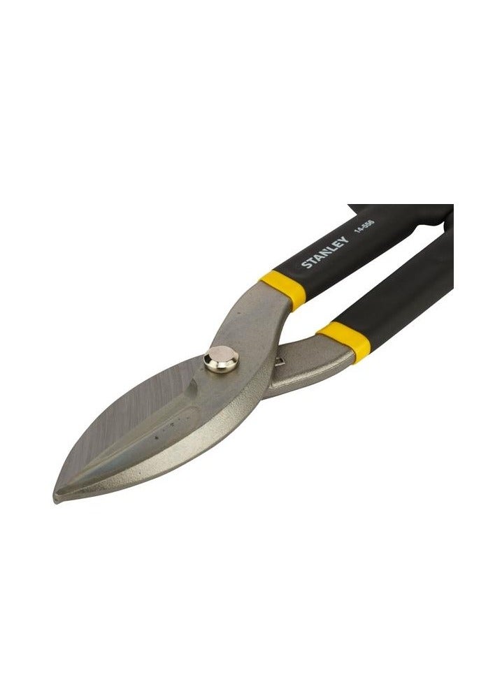 Stanley Non-Slip Grip Straight Bi-Material Tin Snips Black and Silver 250mm 2-14-556 - Image 3