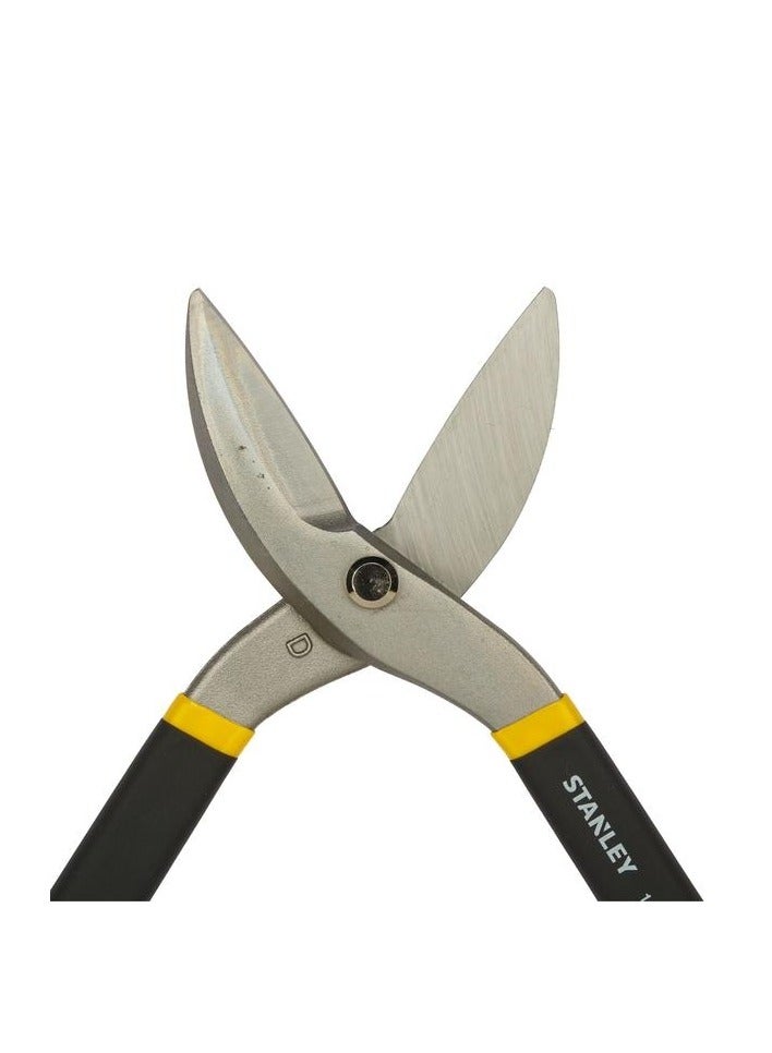 Stanley Non-Slip Grip Straight Bi-Material Tin Snips Black and Silver 250mm 2-14-556 - Image 4