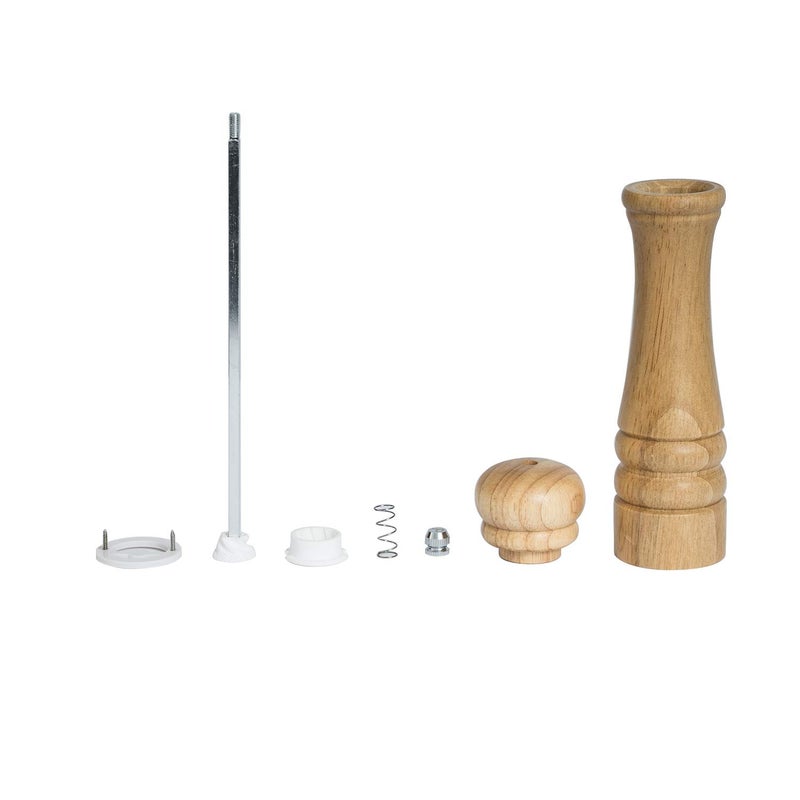 DeroTeno Rubber Tree Wood Pepper Mill with Ceramic Grinder Height 21 cm - Image 5