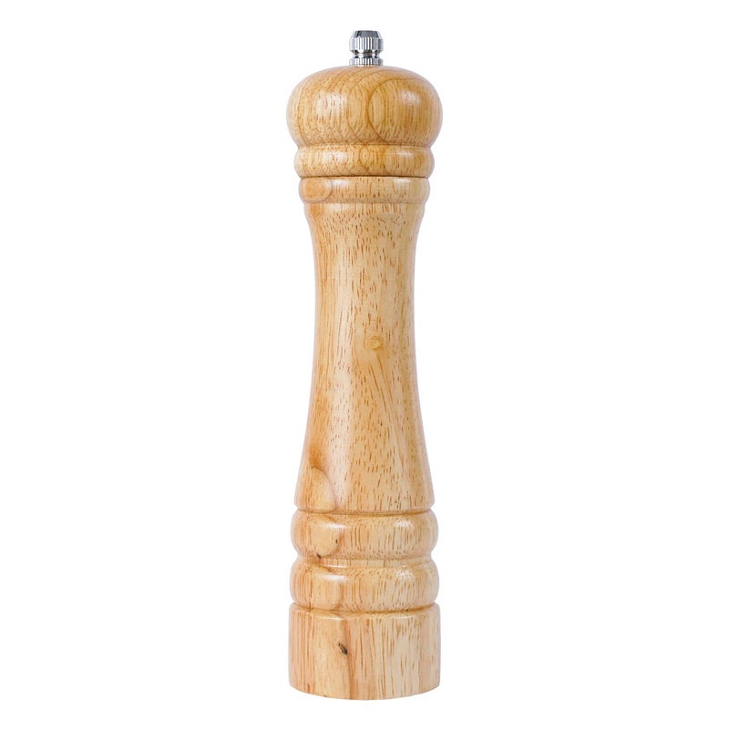 DeroTeno Rubber Tree Wood Pepper Mill with Ceramic Grinder Height 21 cm - Image 1