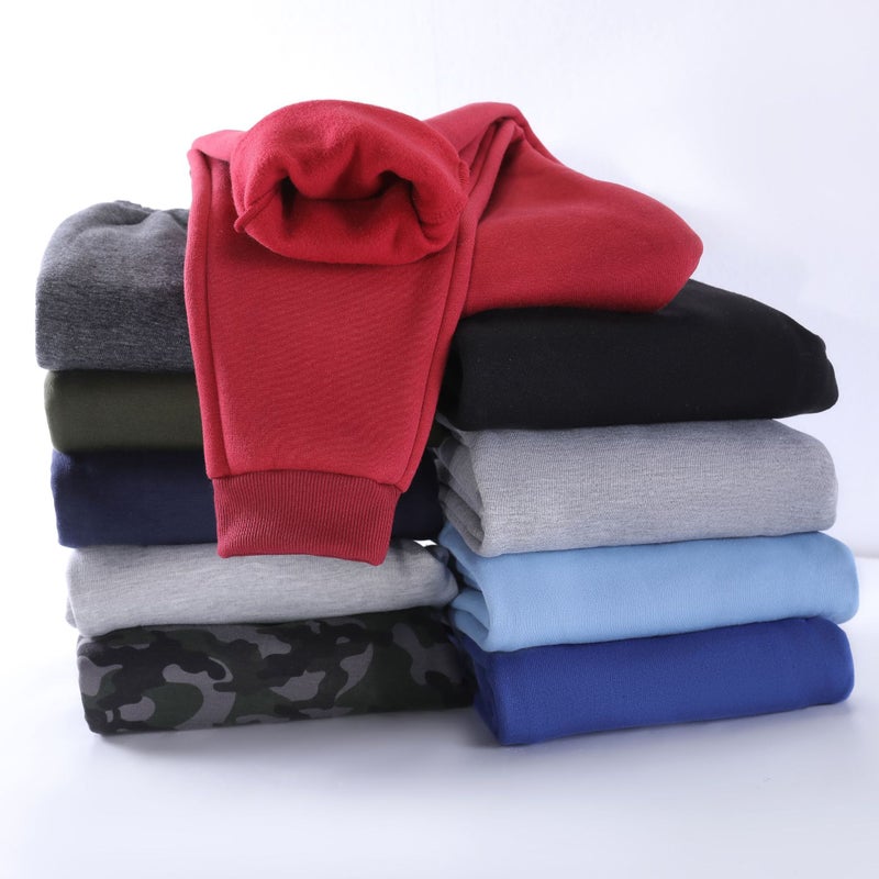 Children'S Fleece-Lined Pants Outer Wear Boys' Sweatpants Girls' Sports Pants Thickened One-Piece Fleece Mid-Large Children'S Warm Pants - Image 3
