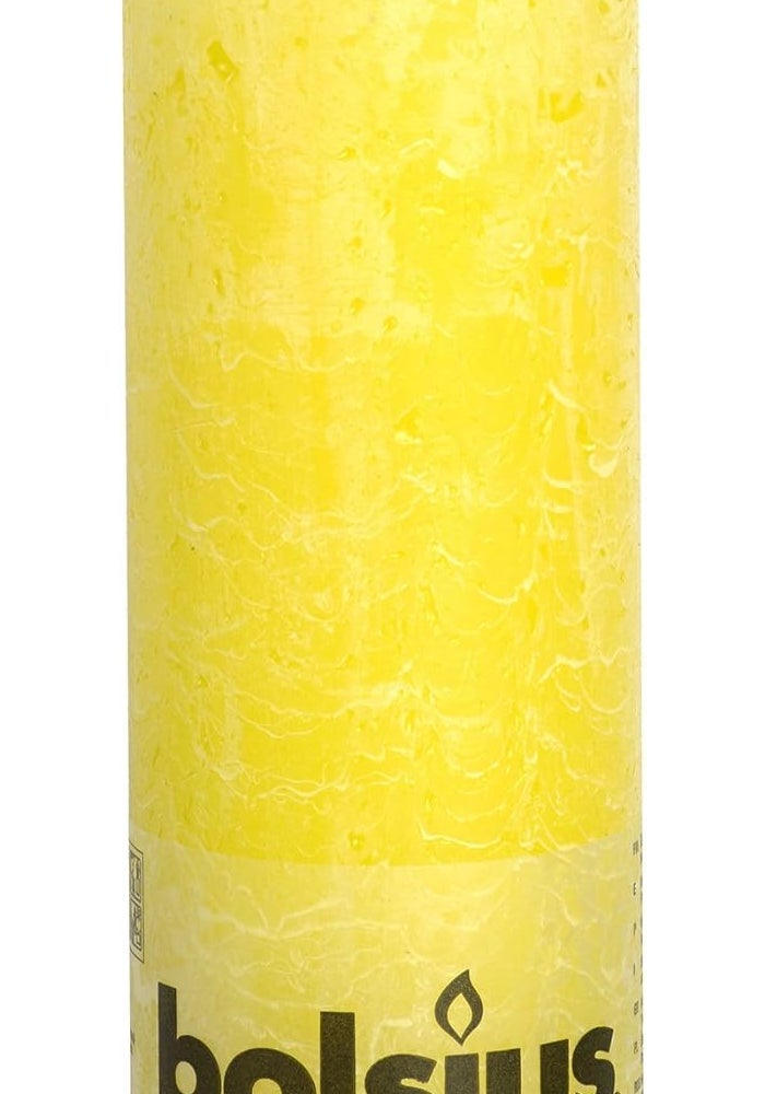 Bolsius Rustic Yellow Pillar Candle