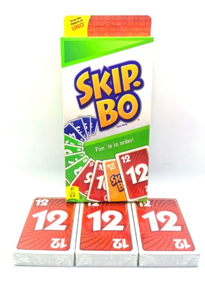Mattel Games SKIP BO Card Game, Timeless Card Game, a Family Favorite, Family Game for Camping and Travel  - Image 2