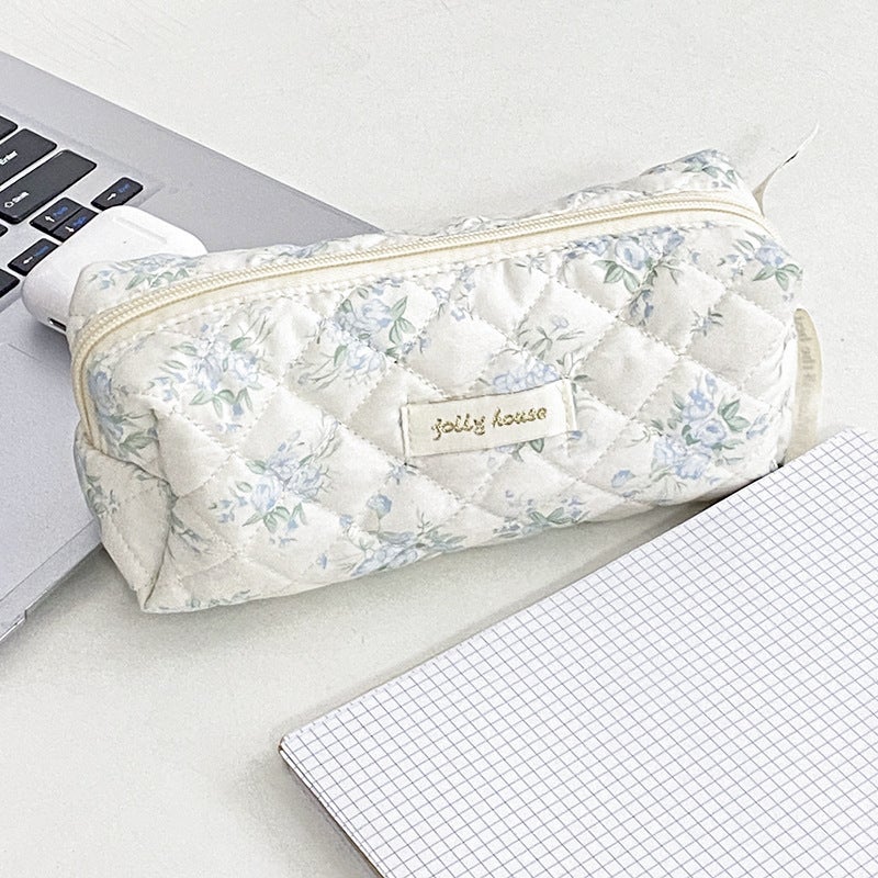 Ins Han-Style Fresh-Style Floral Mummy Bag Large Capacity Cosmetics Storage Bag Female Student Multi-Functional Clutch Bag - Image 1