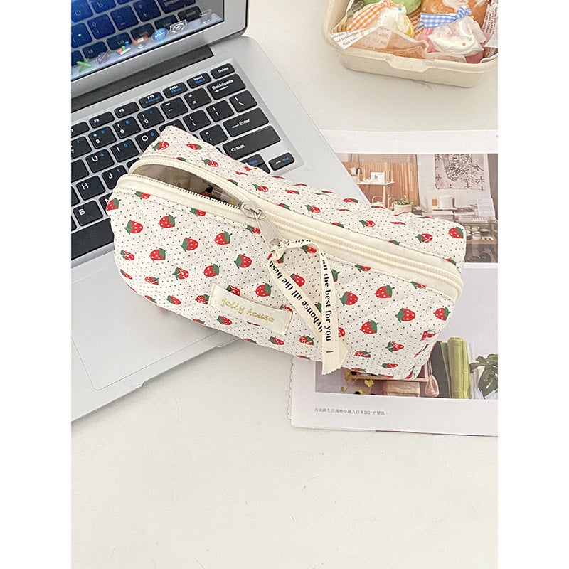 Ins Han-Style Fresh-Style Floral Mummy Bag Large Capacity Cosmetics Storage Bag Female Student Multi-Functional Clutch Bag - Image 3